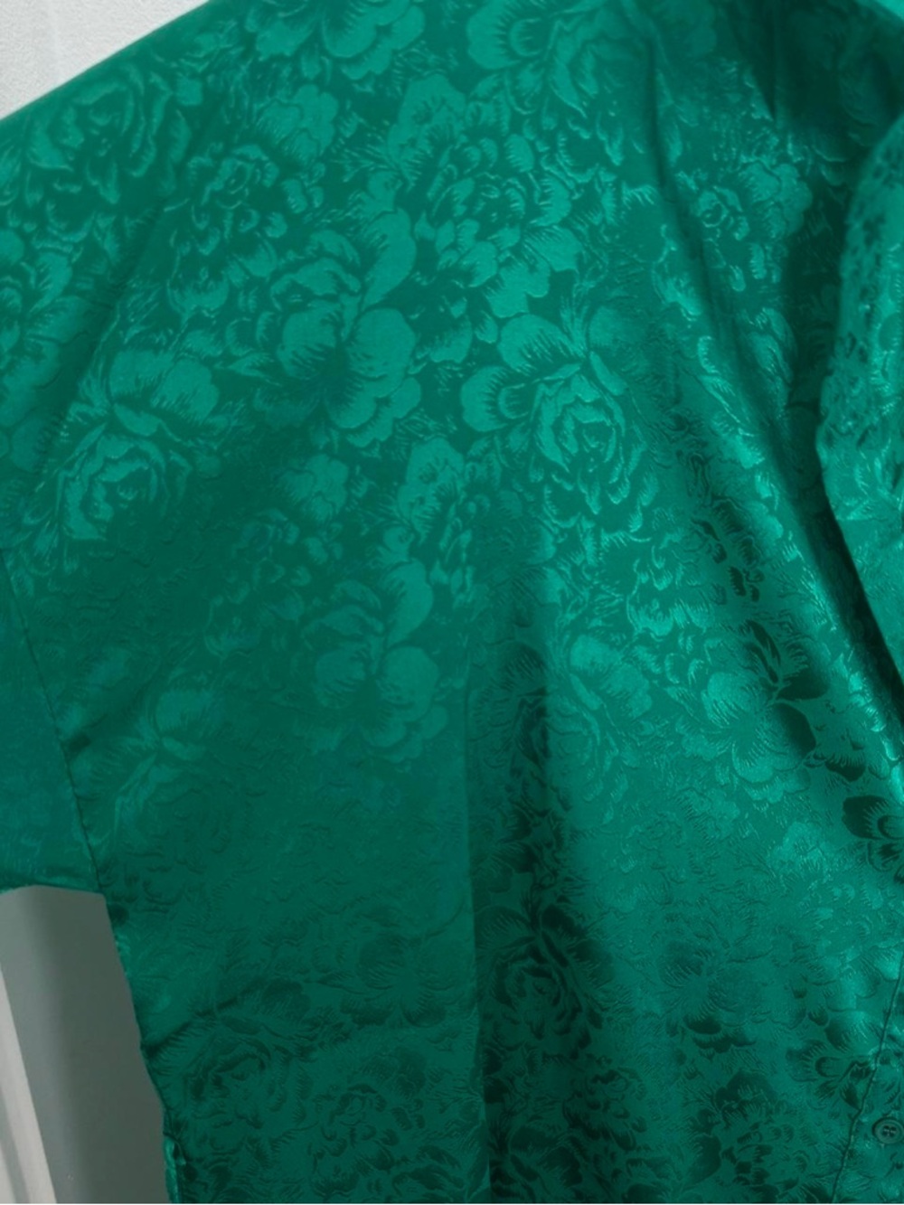 12th Tribe Teal Green Satin Blouse with Matching Bandeau - Picture 3 of 10